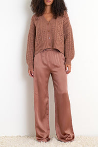 SABLYN Hazel Slouchy Cardigan in sand - women's cardigan