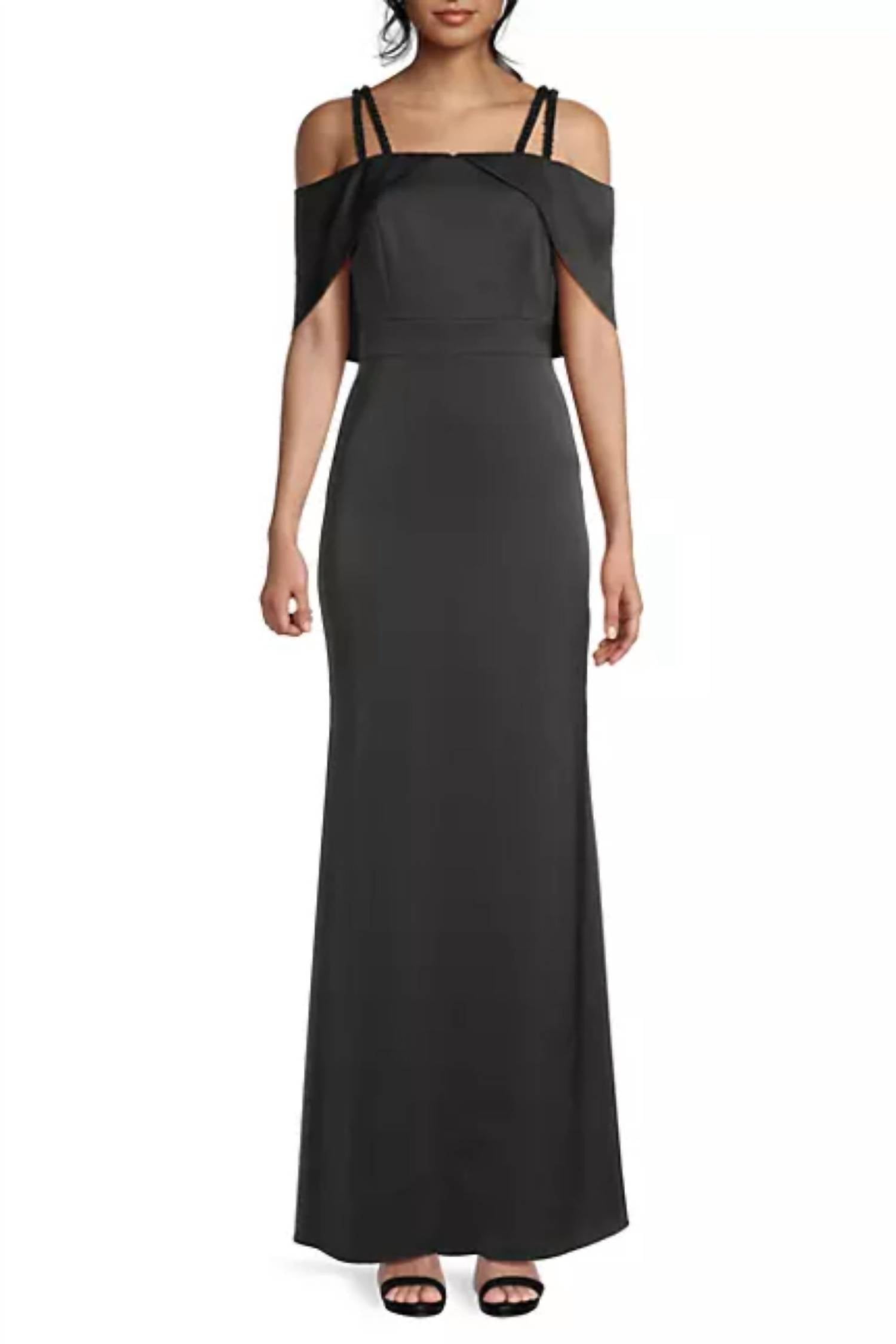 Aidan Mattox - Women's Double Strap Satin Column Gown