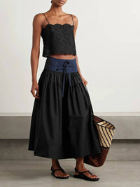 Ulla Johnson - Angeline Tie-detailed Gathered Midi Skirt