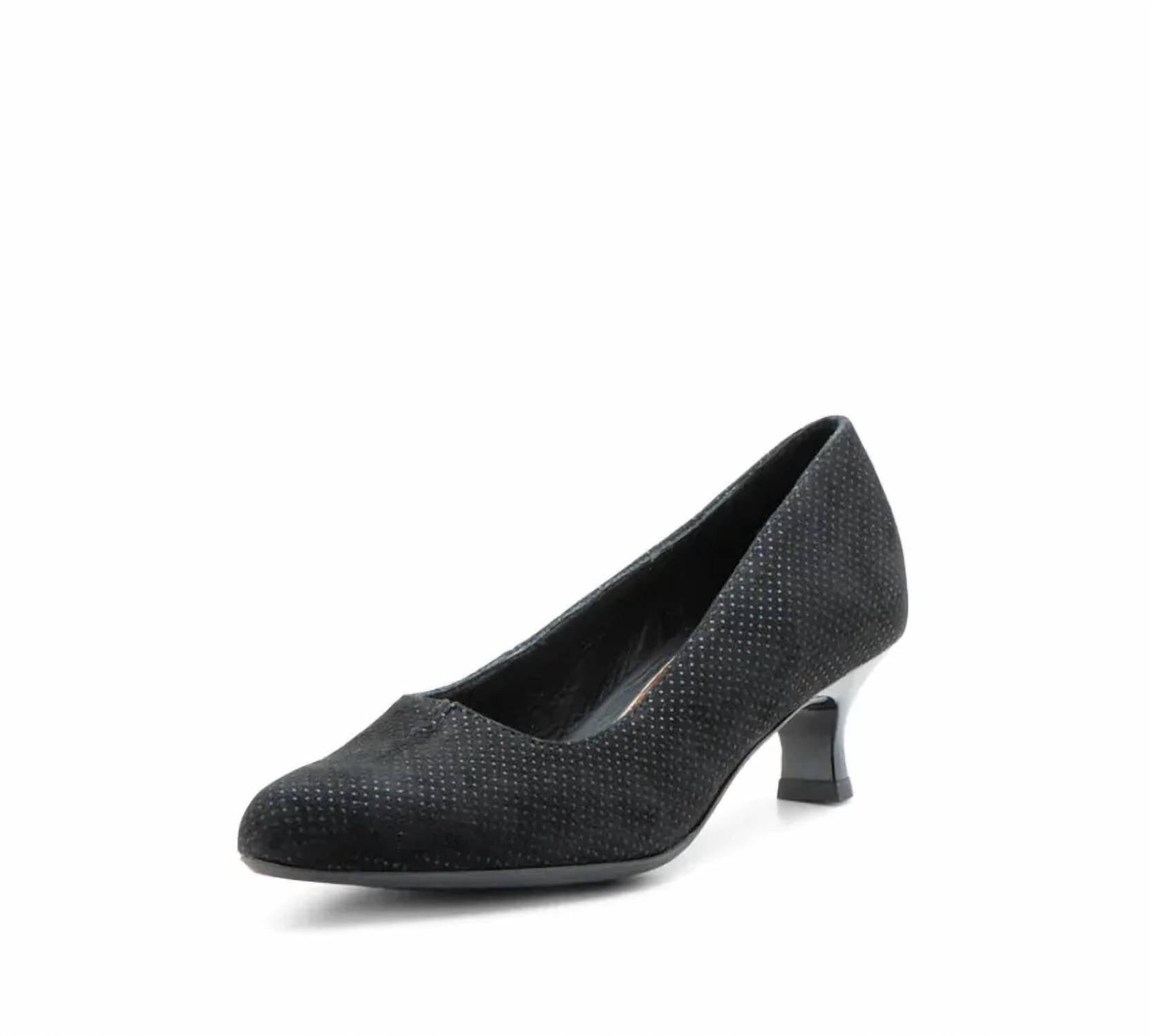 Ara WOMEN'S KIT ALMOND-TOE PUMP in black - women's sandal - detail view