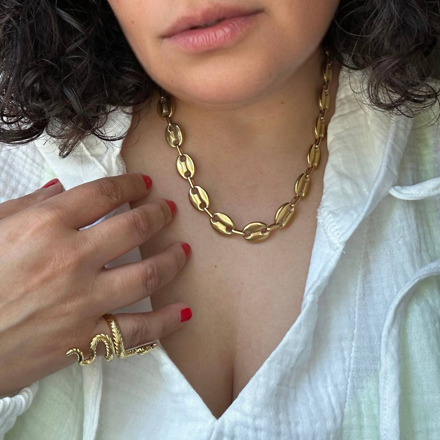 Jagged Halo Jewelry - Women's Mariner Link Necklace