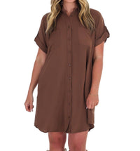 She + Sky - All the Reason Button Up Shirt Dress
