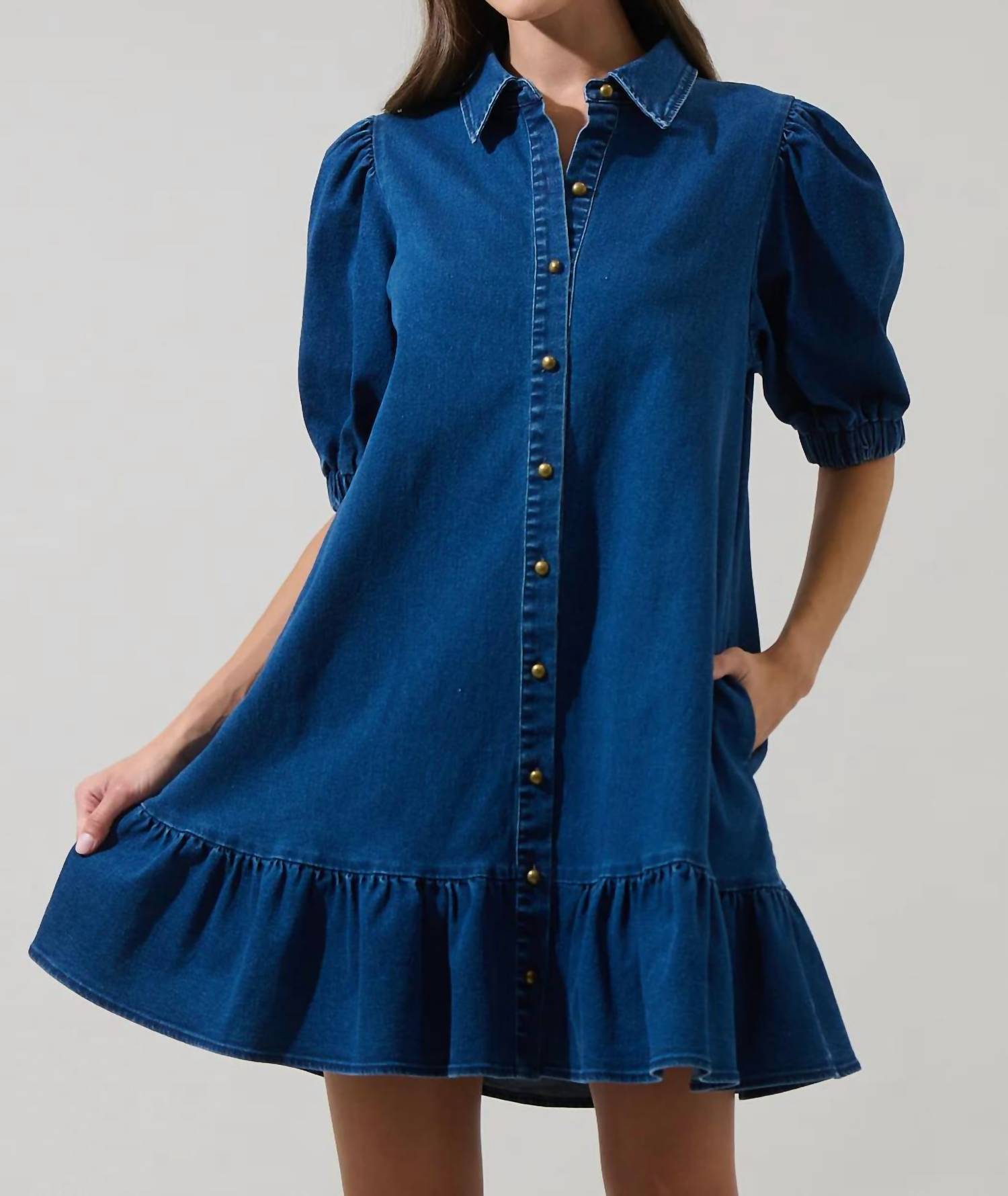 Sugarlips - Jamie Denim Button Down Dress