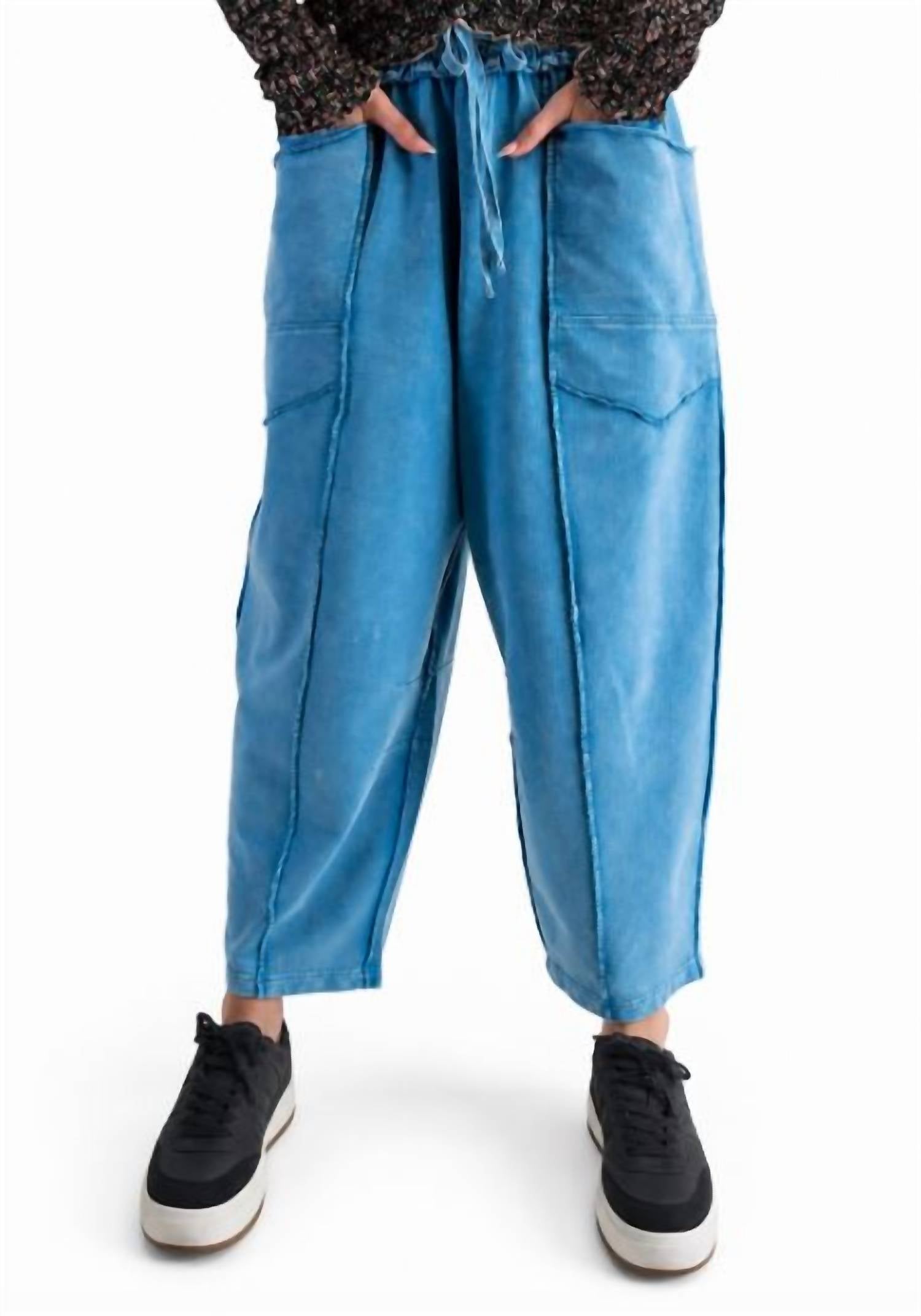 Easel - Phoenix Mineral Washed Barrel Pants