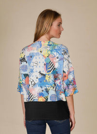 Inoah - Color Splash Waffle Knit Top