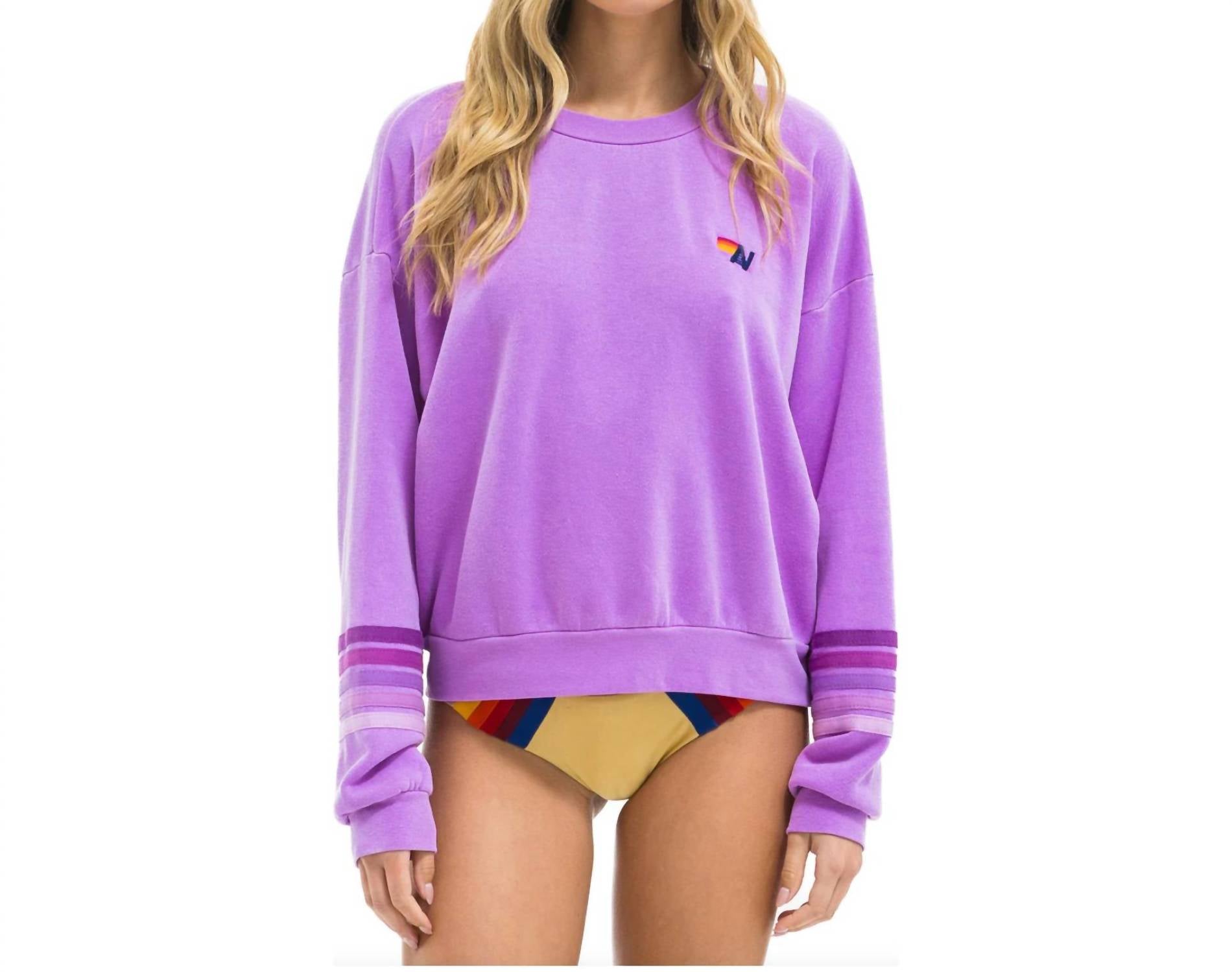 Aviator Nation - Unisex Rugby Stitch Crewneck Sweatshirt