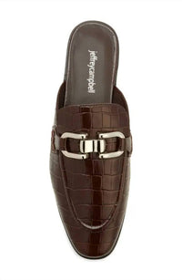Jeffrey Campbell Women's Moment Flat Shoes in dark brown croc - women's flats - view 5