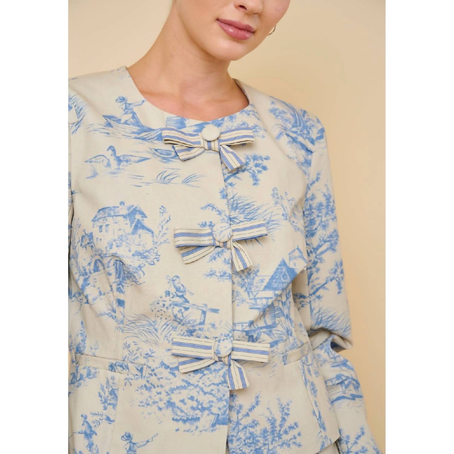 Flora Bea - Spinna Striped Bow Coat