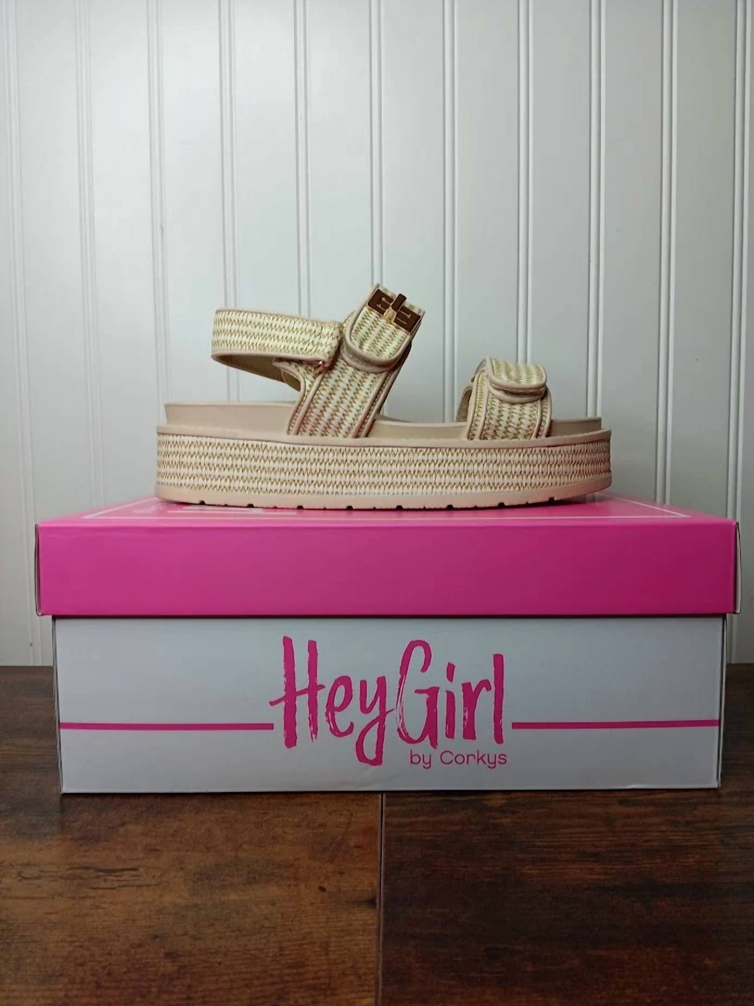 Corkys Footwear - Women's Go For It Raffia Platform Sandal