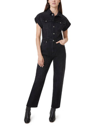 Habitual - Rolled Sleeve Denim Jumpsuit