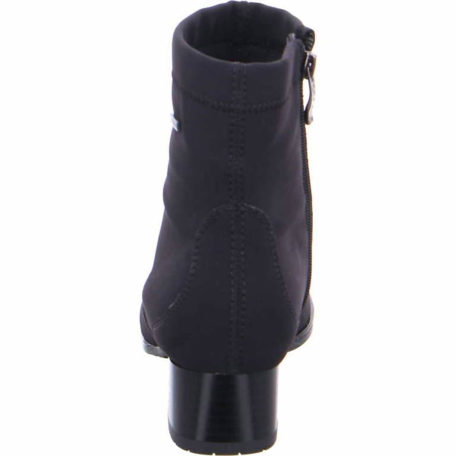 Ara Women's Milano-meadow Waterproof Bootie in black - women's shoe - alternate view
