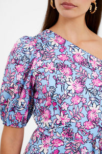 French Connection - Fontini One Shoulder Puff Sleeve Mini Dress