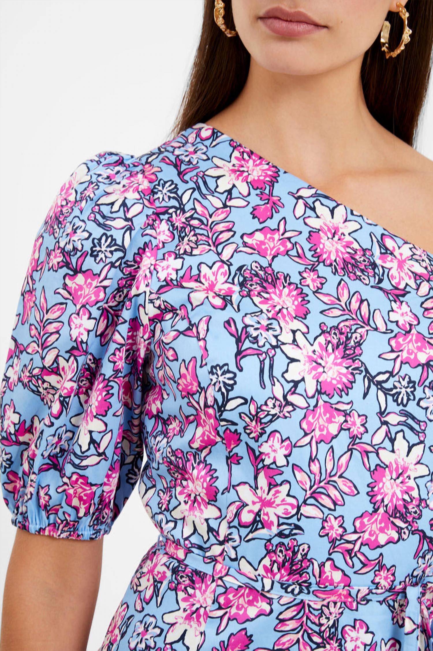 French Connection - Fontini One Shoulder Puff Sleeve Mini Dress