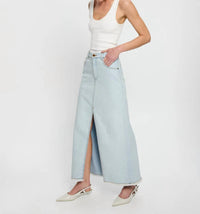 KIVARI Zoya Skirt in pale indigo - women's skirt - alternate view