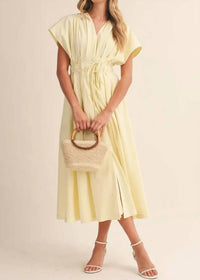 Mint Exclusives - Short Sleeve Pleated Midi Dress