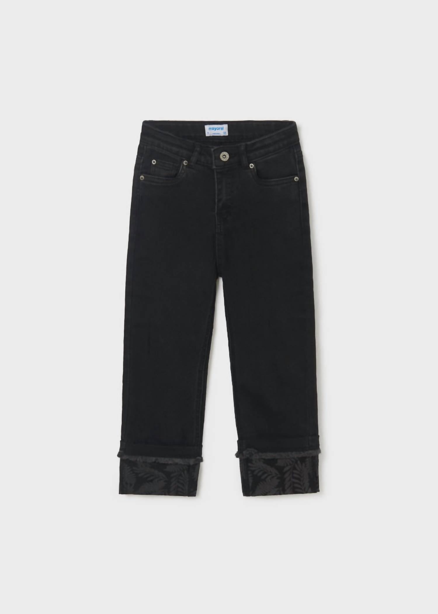 Mayoral - Girl's Cuffed Crop Denim Pant