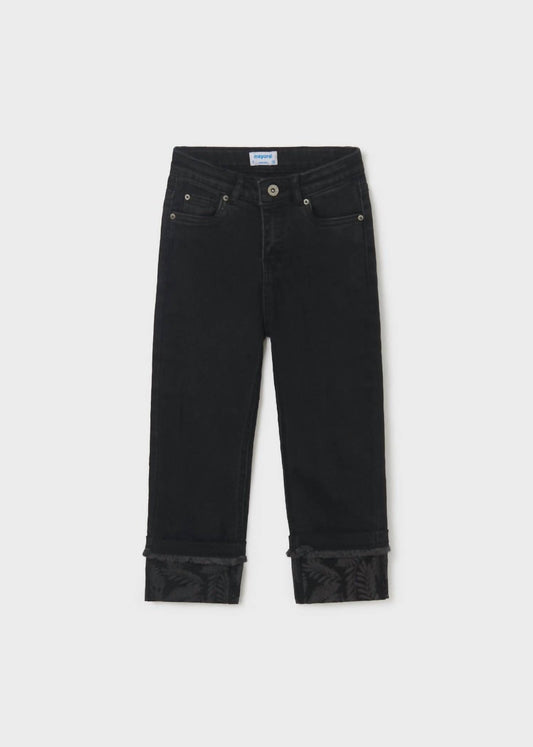 Mayoral - Girl's Cuffed Crop Denim Pant