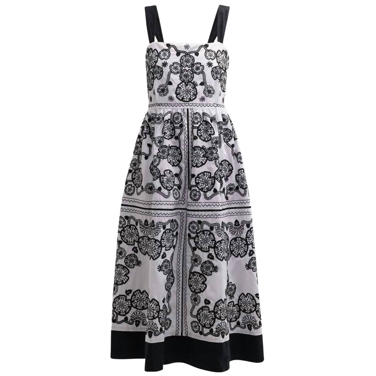 Mel Embroidered Midi Dress