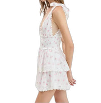 Sky To Moon - Printed Tie Strap Layered Mini Dress