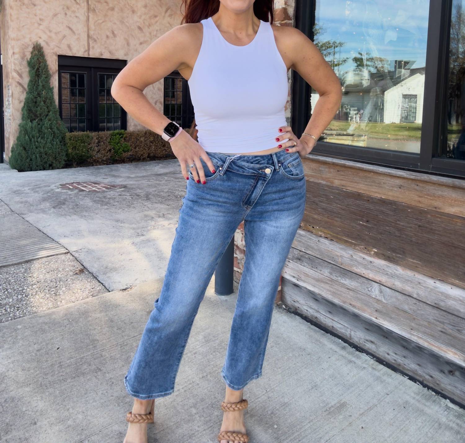 Risen - Alessia Crossover Straight Leg Jeans
