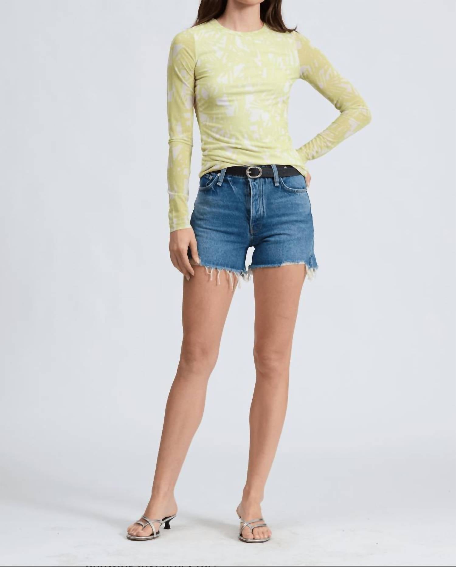 Rag & Bone Vintage Cut Off Short in blue denim - women's shorts