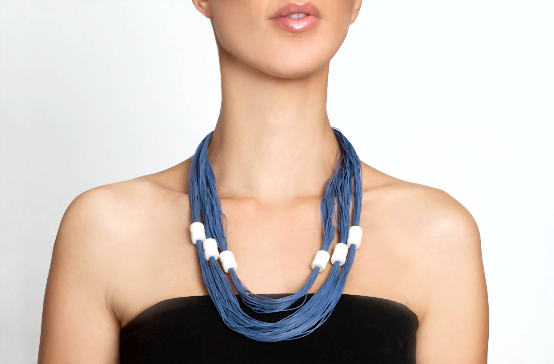 Avenue Chic - Women's Silk Multi Layered Necklace