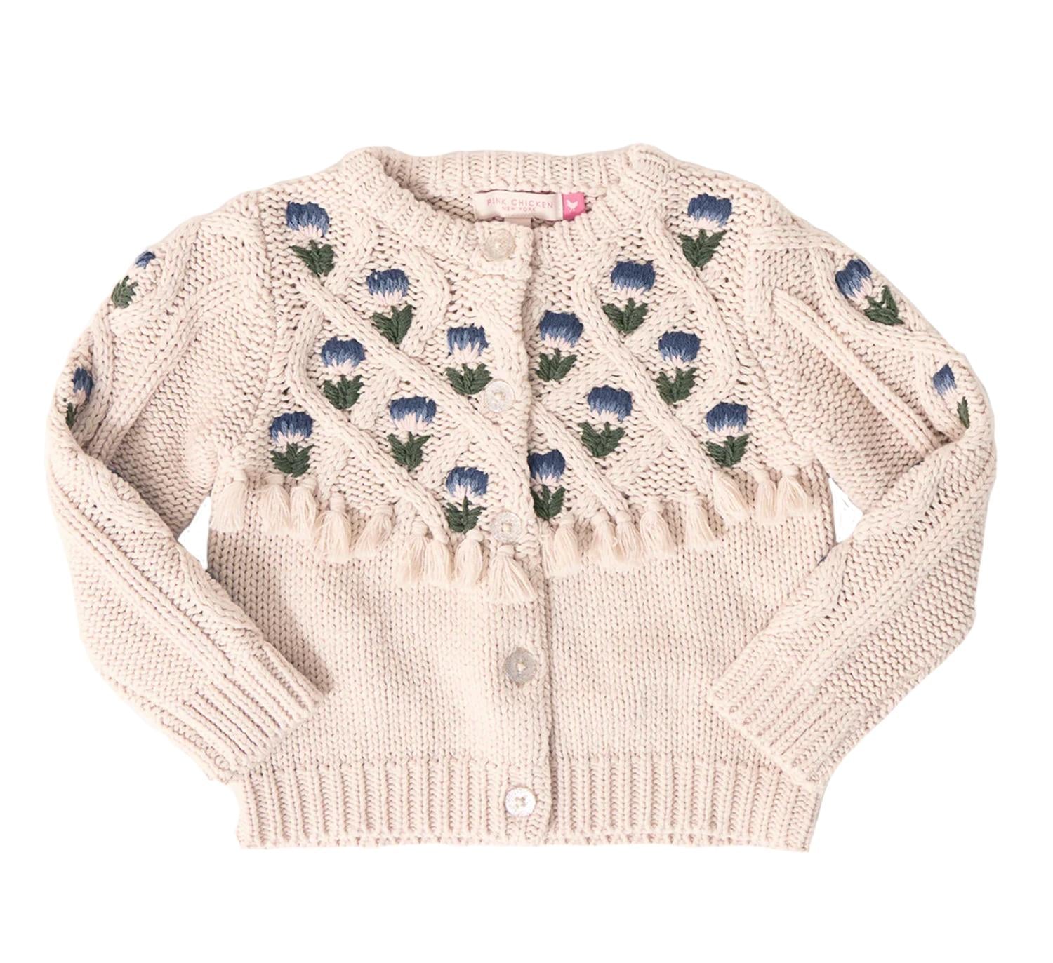 Pink Chicken - Girls Tari Tassel Sweater
