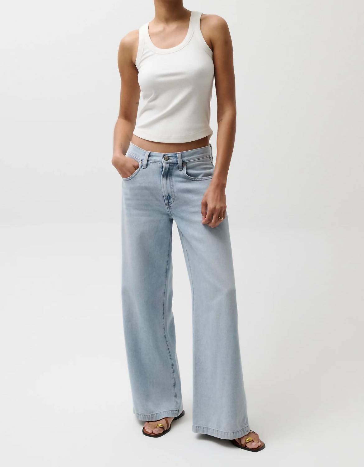 Pistola - Jadyn Mid Rise Palazzo Jeans