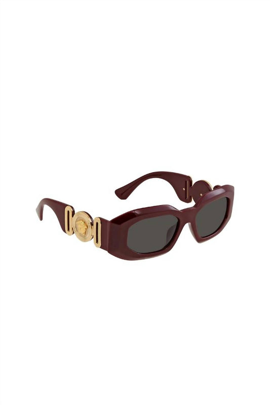 Versace - Irregular Plastic Sunglasses with Dark Grey Lens