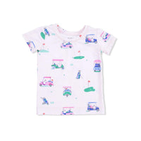 Angel Dear - Girls Vintage Golf Carts Short Sleeve Lounge Set