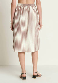 Nation LTD Tatianna Midi Skirt in sable stripe - women's skirt - alternate view