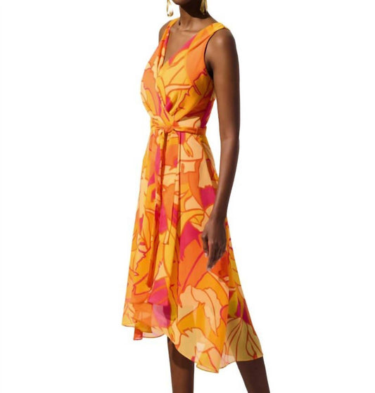 Joseph Ribkoff - Chiffon Tropical Print Dress