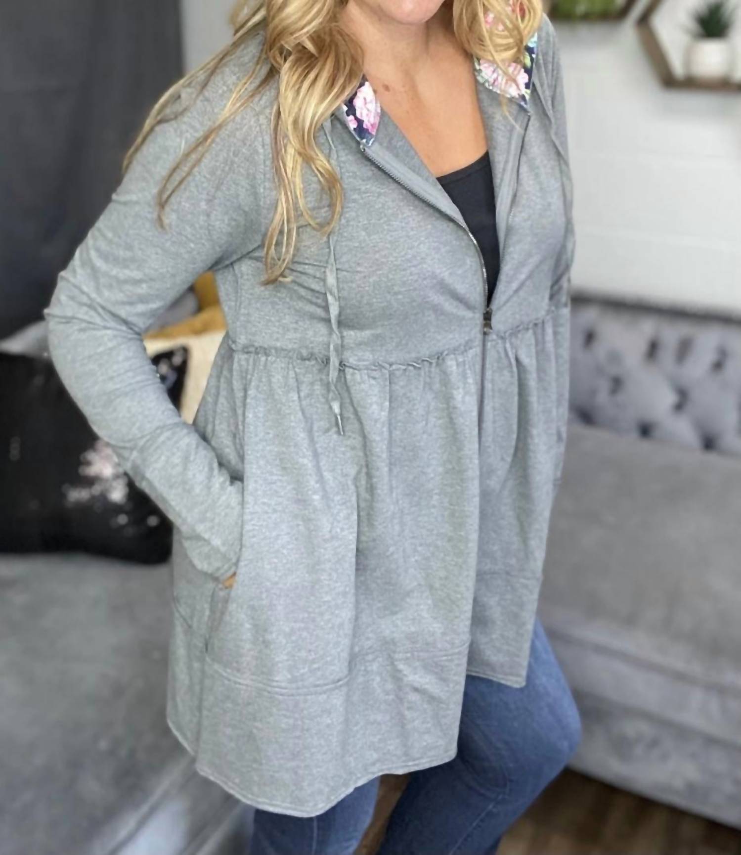 Flowerdaze - Tiered Jacket Hoodie