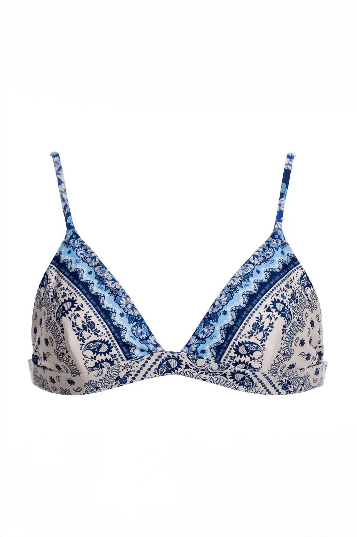 AGUA BENDITA Lisa Atma Bikini Top in blue - women's swimwear - view 4