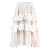 Esteem Couture - Adele Layered Eyelet Lace Skirt