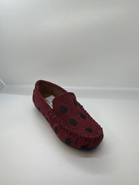 Boutaccelli - Girl's Creme Embroidered Apple Loafer Moccasin