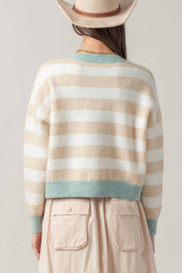 Urban Daizy - Horse Jacquard Striped Cardigan