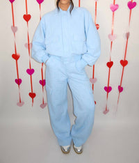 Mulla - Embossed Bomber And Long Pants Set
