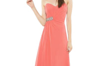 Last Dress - Strapless Chiffon Gown With Beaded Waist Accent
