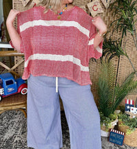 Pol - Stripe Stargazer Top