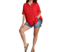 Umgee - With Out Your Love Button Front Top - Plus Size
