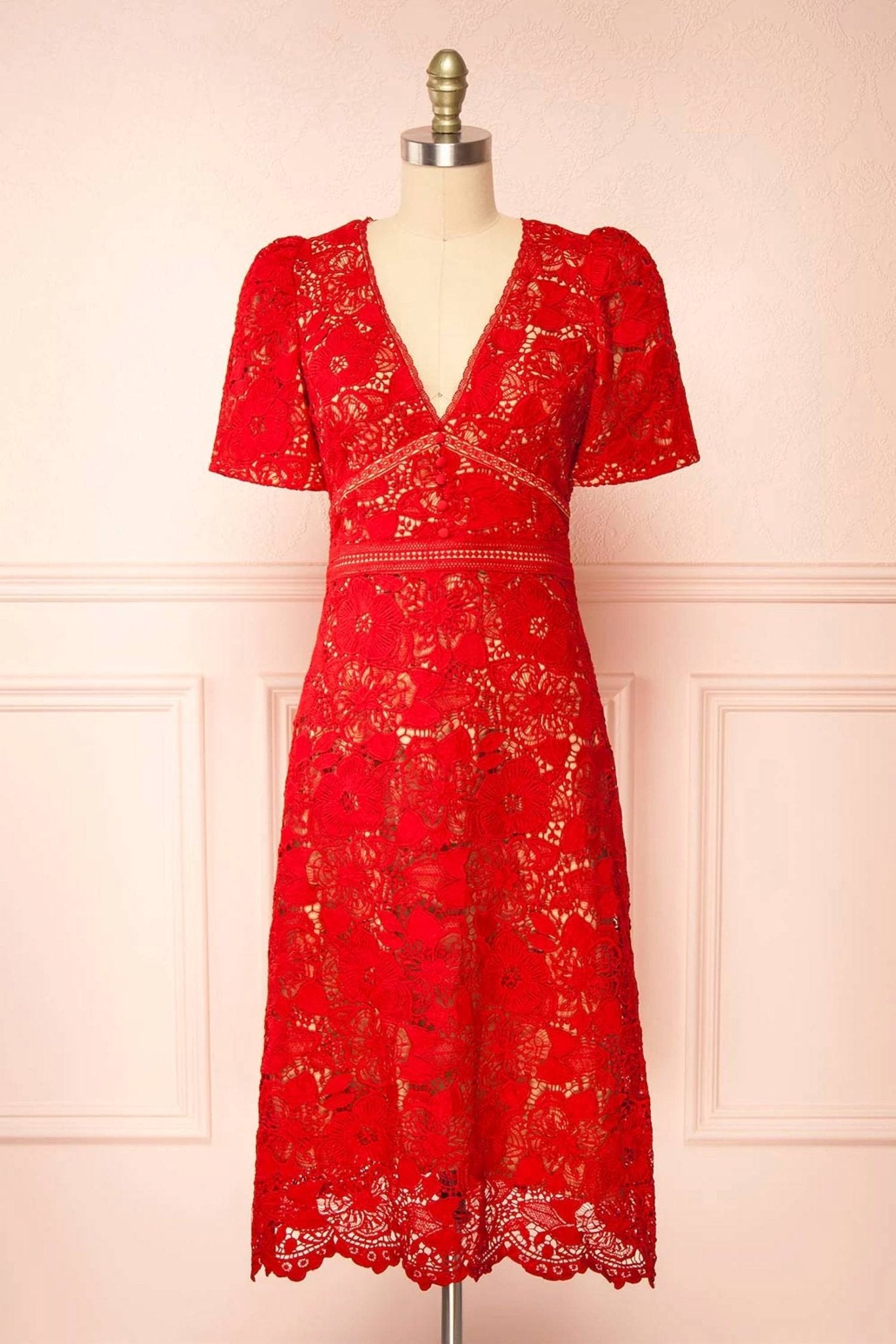 Adelyn Rae - Crochet Lace Dress - clothing - dresses - mini