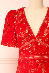 Adelyn Rae - Crochet Lace Dress - clothing - dresses - mini