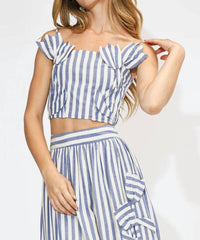 Adelyn Rae - Emma Striped 3D Crop Top