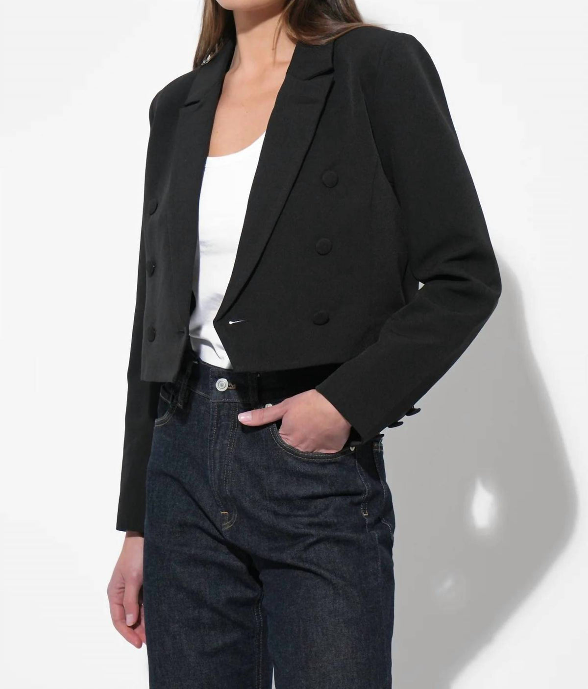 Adelyn Rae - Gretchen Double Breasted Cropped Blazer
