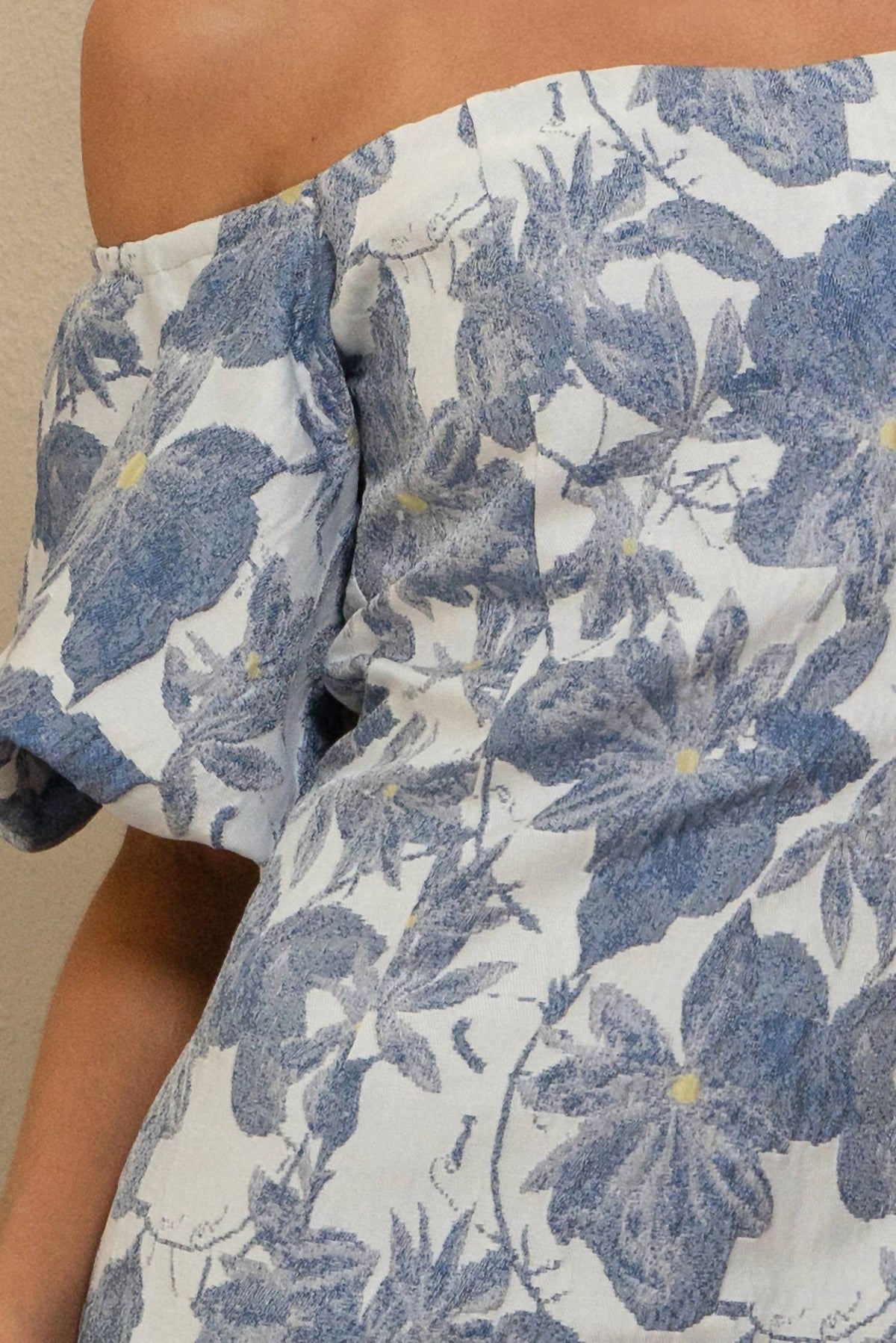 Adelyn Rae - Kasia Jacquard Off Shoulder Mini Dress