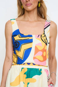 Adelyn Rae - Kylie Square Neck Smocked Top