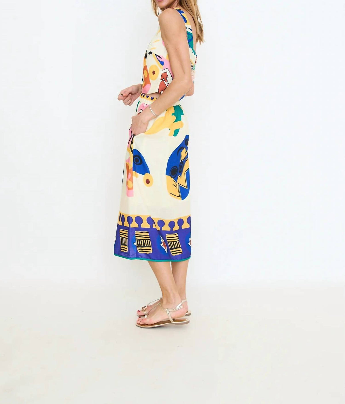 Adelyn Rae - Kylie Square Neck Smocked Top