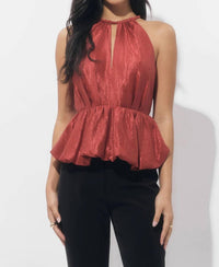 Adelyn Rae - Lidia Textured Halter Top