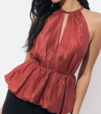 Adelyn Rae - Lidia Textured Halter Top